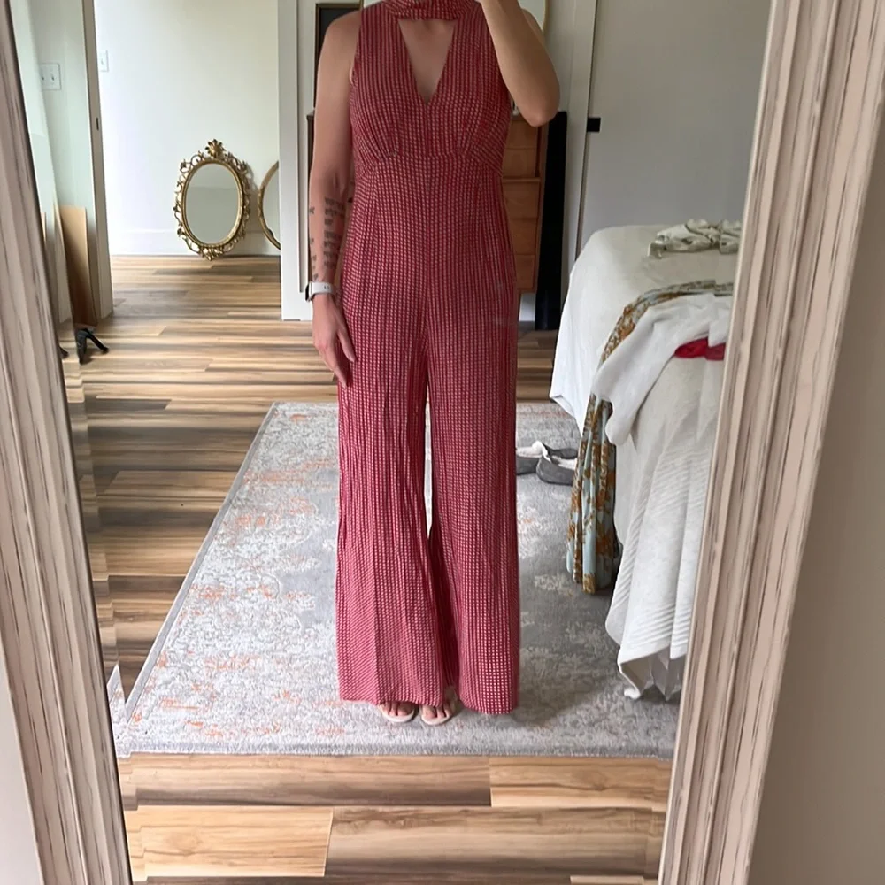 Anthropologie x Maeve Red Patterned Romper Size 6 EUC‎ - Picture 4 of 9